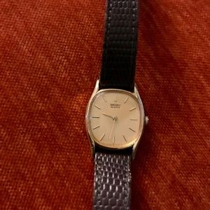 Vintage Seiko Watch with Lizard Strap